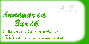 annamaria burik business card